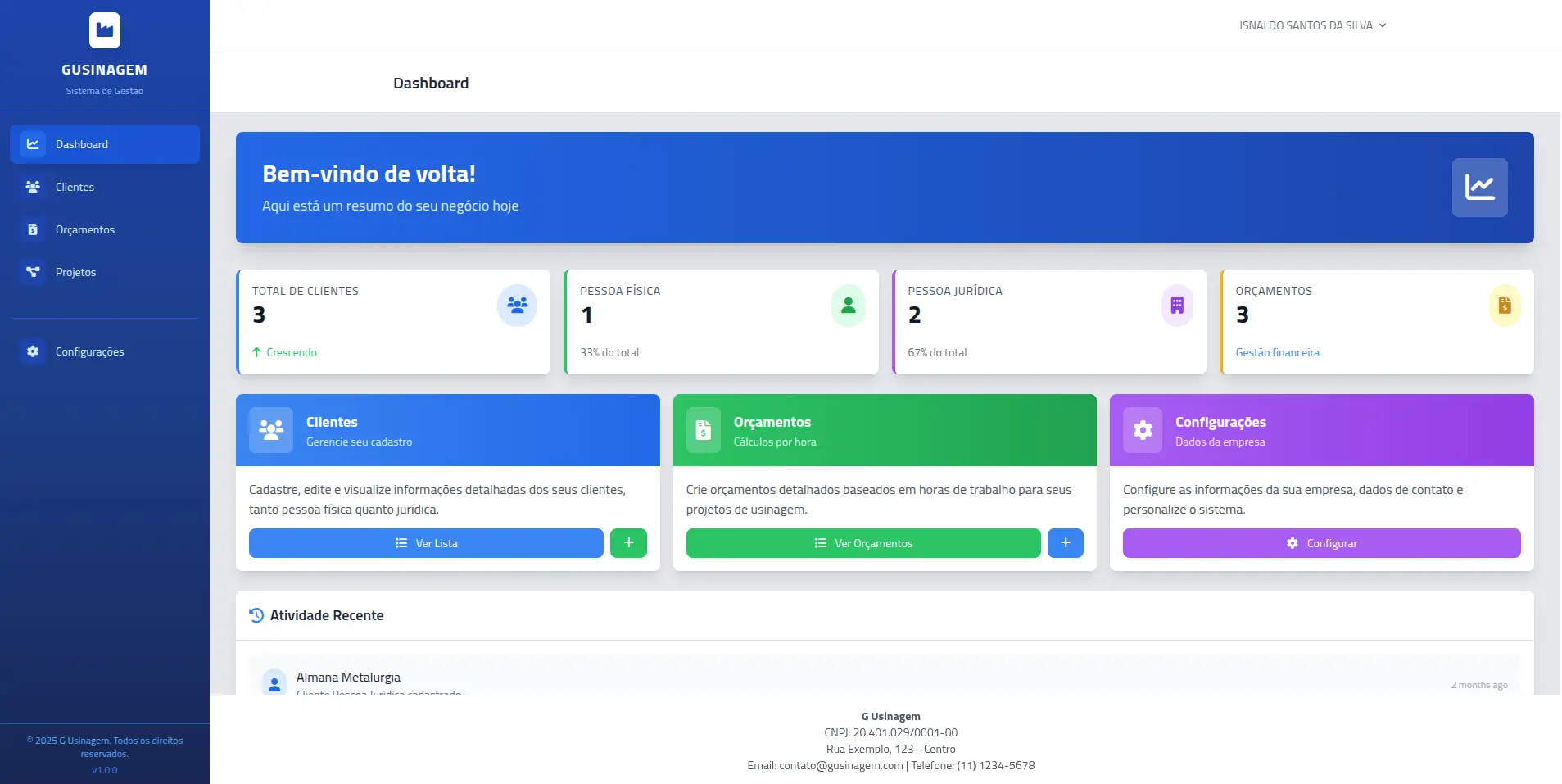G Usinagem Orçamentos